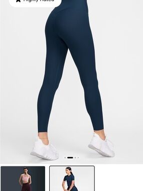 NWT Nike Black Zenvy Rib
Women's High-Waisted 7/8 Leggings Size Small